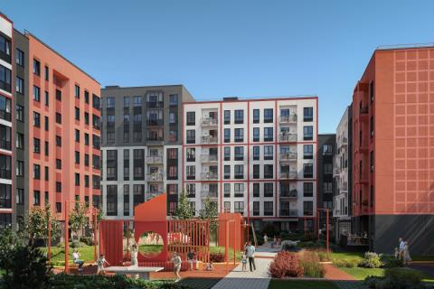 В Новой Боровой возведут дом по мотивам конструктивизма. В нем будут квартиры с большими ваннами и гардеробными